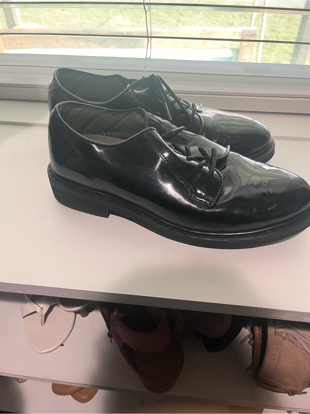 Rothco Glossy Black Lace-Up Dress Oxfords